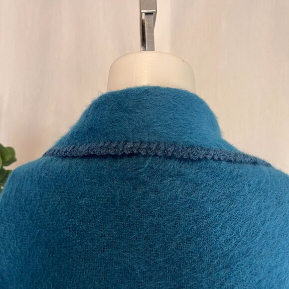 Karissma Wear Peru Womens One Size 100% Alpaca Poncho In Turqooise - Picture 5 of 9